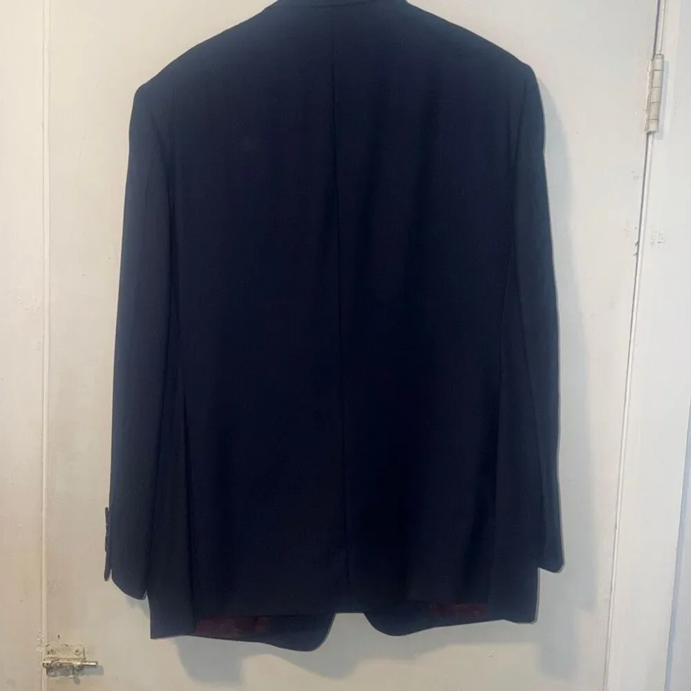 CHARLES TYRWHITT Navy Blue Wool Suit-42S 36x30